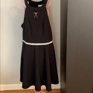 Womens Rhinestone Keyhole Fit & Flare Dress 1X NEW